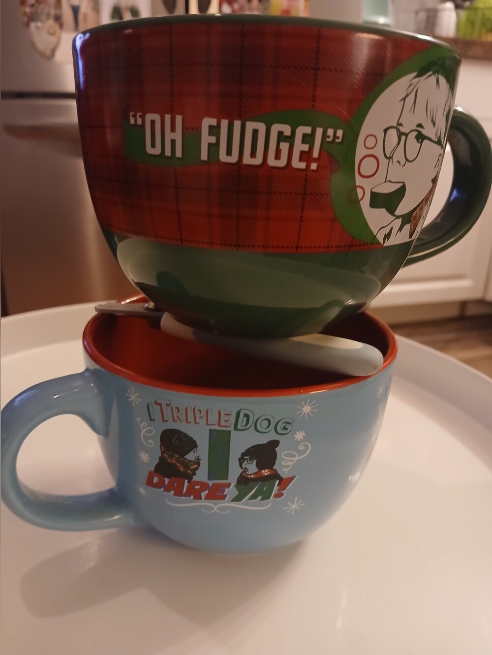 Set of 2 "A Christmas Story"  24 Oz Mugs Officially Licensed.       FF#373